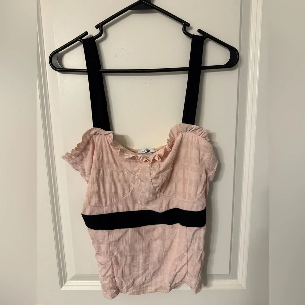 NWOT Pink Fashion Nova Ruffle Top size 2XL - Picture 2 of 5